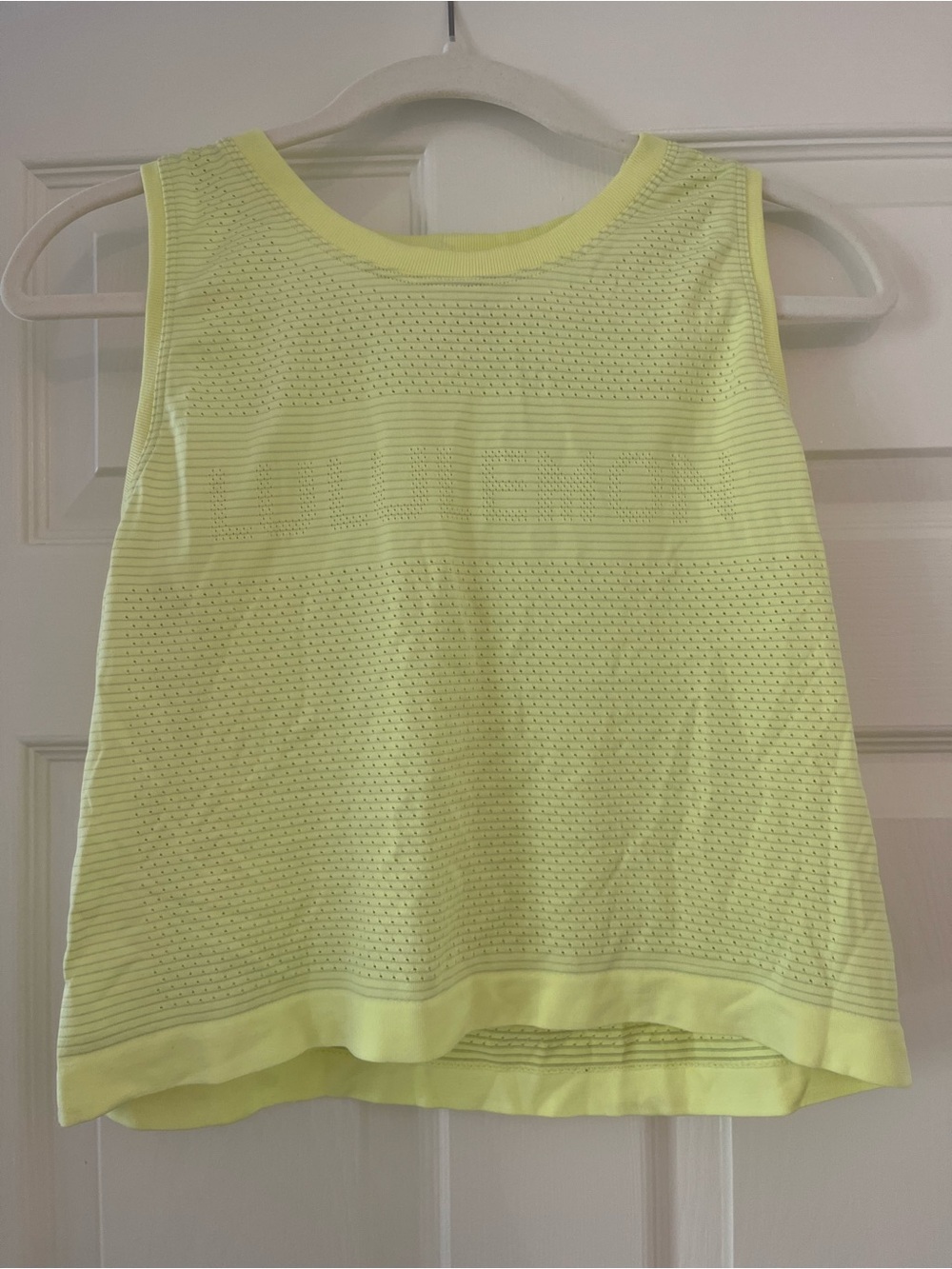 Lululemon Sleeveless Neon Yellow Knit Tank Top